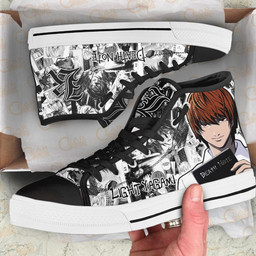 Death Note Light Yagami High Top Shoes Custom Manga Anime Sneakers - 2 - GearAnime