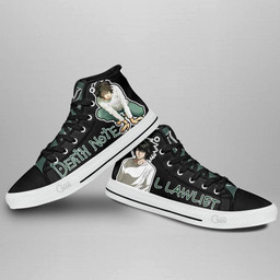 L Lawliet High Top Shoes Custom Death Note Anime Sneakers - 3 - GearAnime