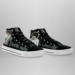 L Lawliet High Top Shoes Custom Death Note Anime Sneakers - 4 - GearAnime