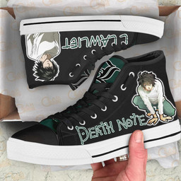 L Lawliet High Top Shoes Custom Death Note Anime Sneakers - 2 - GearAnime