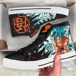 Goku Blue High Top Shoes Custom Manga Anime Dragon Ball Sneakers - 2 - GearAnime