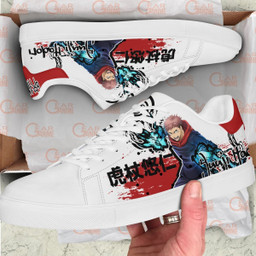 Itadori Yuuji Skate Sneakers Custom Anime Jujutsu Kaisen Shoes - 2 - GearAnime
