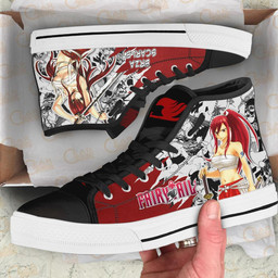 Erza Scarlet High Top Shoes Custom Fairy Tail Anime Sneakers - 2 - GearAnime