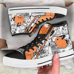 Pochita High Top Shoes Custom Manga Anime Chainsaw Man Sneakers - 2 - GearAnime