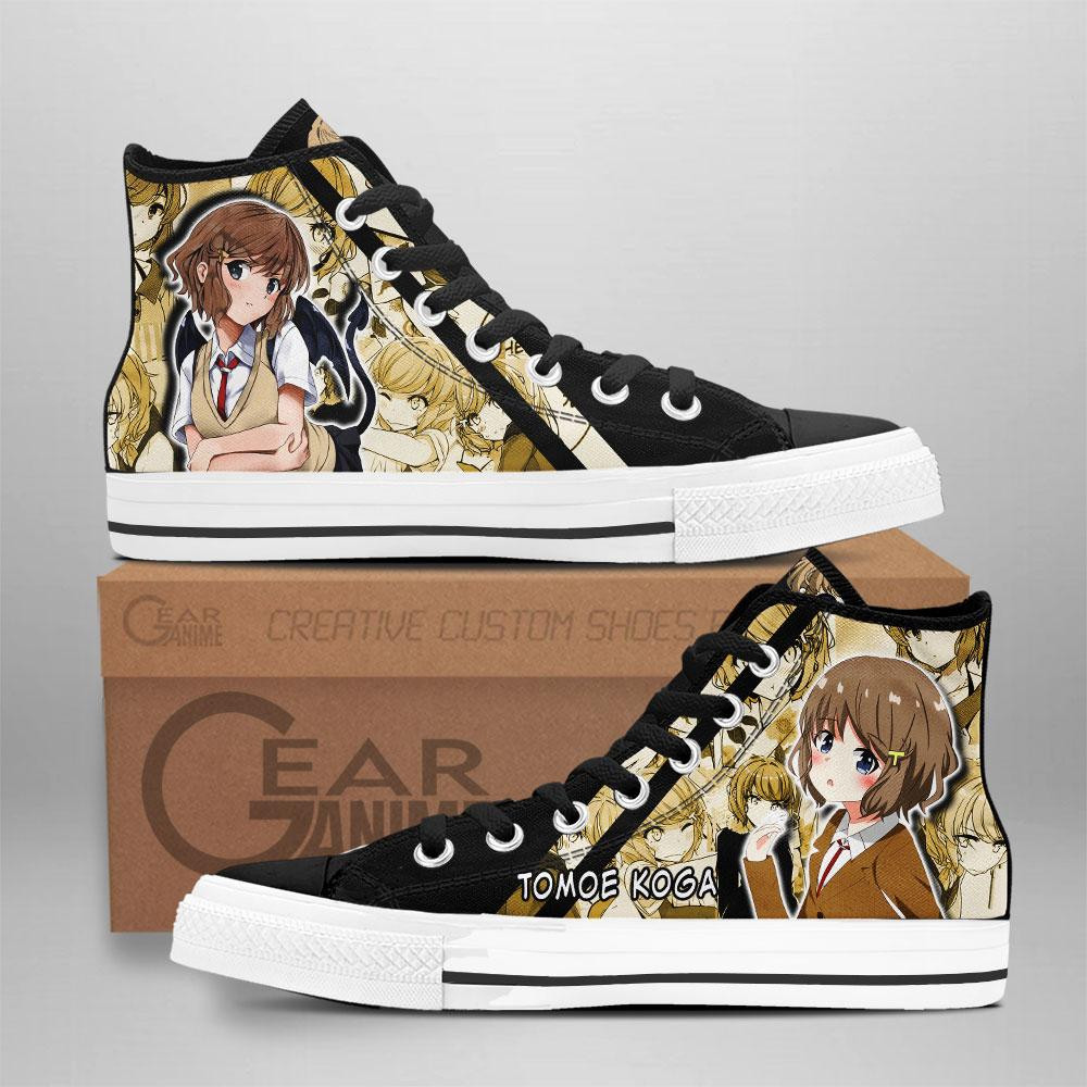 Bunny Girl Senpai Tomoe Koga High Top Shoes Custom Anime Sneakers - 1 - GearAnime