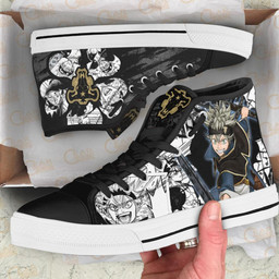 Black Bull Asta High Top Shoes Custom Manga Anime Black Clover Sneakers - 2 - GearAnime