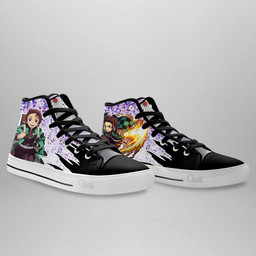 Demon Slayer Tanjiro Kamado High Top Shoes Custom Anime Sneakers Wisteria Style - 4 - GearAnime