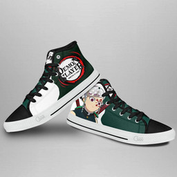 Demon Slayer Uzui Tengen Funny Face High Top Shoes Funny Custom Anime Sneakers - 3 - GearAnime