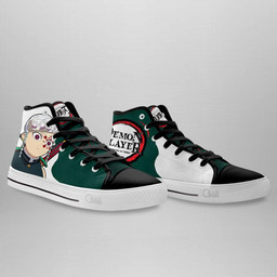 Demon Slayer Uzui Tengen Funny Face High Top Shoes Funny Custom Anime Sneakers - 4 - GearAnime