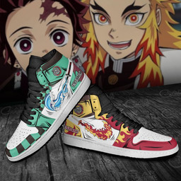 Tanjiro and Rengoku Sneakers Custom Breathing Demon Slayer Anime Shoes - 4 - GearAnime