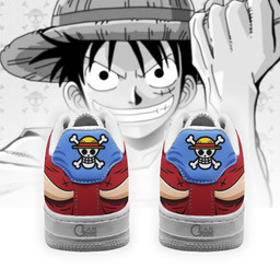 Luffy Gomu Gomu Air Sneakers Custom Anime One Piece Shoes - 3 - GearAnime