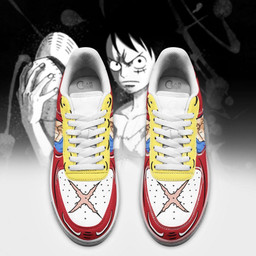 Luffy Gomu Gomu Air Sneakers Custom Anime One Piece Shoes - 4 - GearAnime
