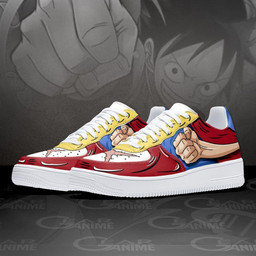 Luffy Gomu Gomu Air Sneakers Custom Anime One Piece Shoes - 2 - GearAnime