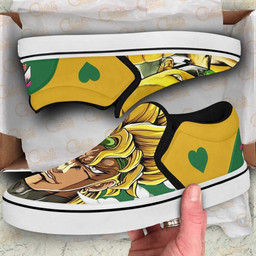 Dio Brando Slip On Sneakers Custom Anime JoJo's Bizarre Adventure Shoes - 3 - GearAnime