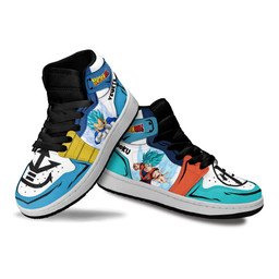 Goku Blue and Vegeta Blue Kids Sneakers Custom Anime Dragon Ball Kids Shoes - 2 - GearAnime