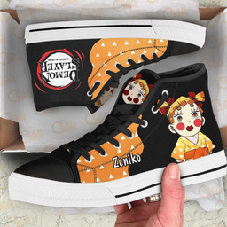 Demon Slayer Zenitsu Zeniko High Top Shoes Funny Custom Anime Sneakers - 2 - GearAnime