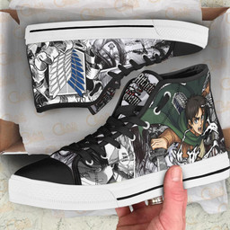 Eren Fighting High Top Shoes Custom Anime Attack On Titan Sneakers - 2 - GearAnime