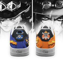 Portgas Ace and Sabo Air Sneakers Custom Mera Mera One Piece Anime Shoes - 3 - GearAnime