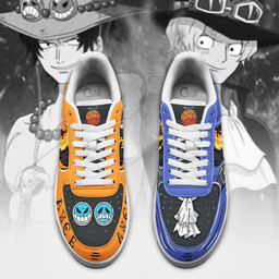 Portgas Ace and Sabo Air Sneakers Custom Mera Mera One Piece Anime Shoes - 4 - GearAnime