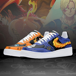 Portgas Ace and Sabo Air Sneakers Custom Mera Mera One Piece Anime Shoes - 2 - GearAnime