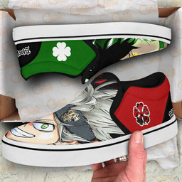 Yuno and Asta Slip On Sneakers Custom Anime Black Clover Shoes - 2 - GearAnime
