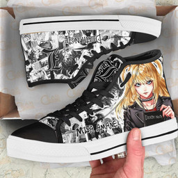 Death Note Misa Amane High Top Shoes Custom Manga Anime Sneakers - 2 - GearAnime
