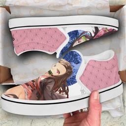Nezuko Slip On Sneakers Custom Demon Slayer Anime Shoes - 2 - GearAnime