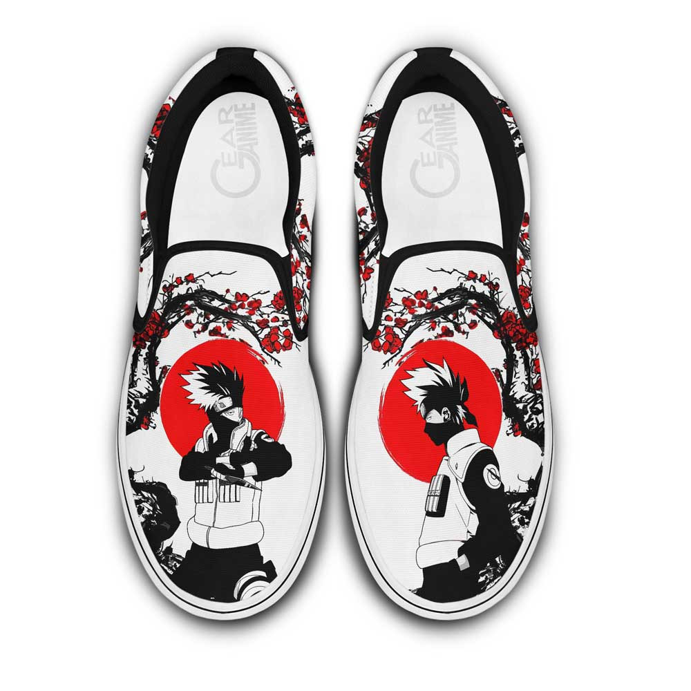 Kakashi Slip On Sneakers Custom Japan Style Anime Shoes - 1 - GearAnime