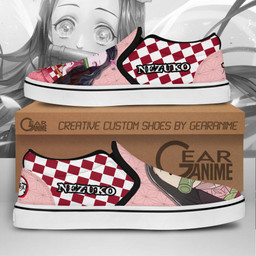 Nezuko Slip On Sneakers Custom Anime Demon Slayer Shoes - 2 - GearAnime