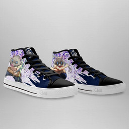 Demon Slayer Inosuke Hashibira High Top Shoes Custom Anime Sneakers Wisteria Style - 4 - GearAnime