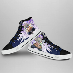 Demon Slayer Inosuke Hashibira High Top Shoes Custom Anime Sneakers Wisteria Style - 3 - GearAnime