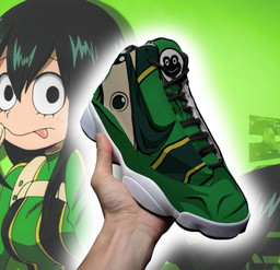 BNHA Froppy Sneakers Custom Anime My Hero Academia Shoes - 2 - GearAnime