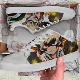 Katsuki Bakugo Skate Sneakers Custom Anime My Hero Academia Shoes - 2 - GearAnime