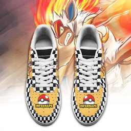 Poke Infernape Sneakers Checkerboard Custom Pokemon Shoes - 2 - GearAnime