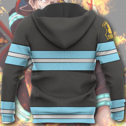 Shinra Kusakabe Fire Force Hoodie Shirt Anime Uniform Sweater Jacket - 7 - GearAnime