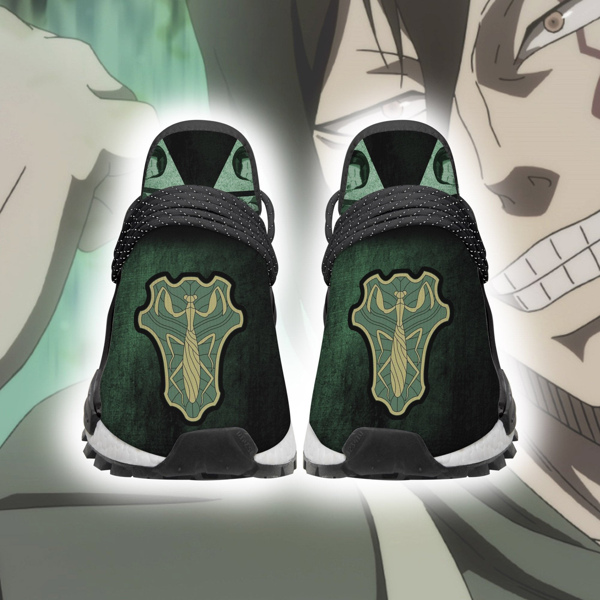 Green Mantis Shoes Magic Knight Black Clover Anime Sneakers - 2 - GearAnime