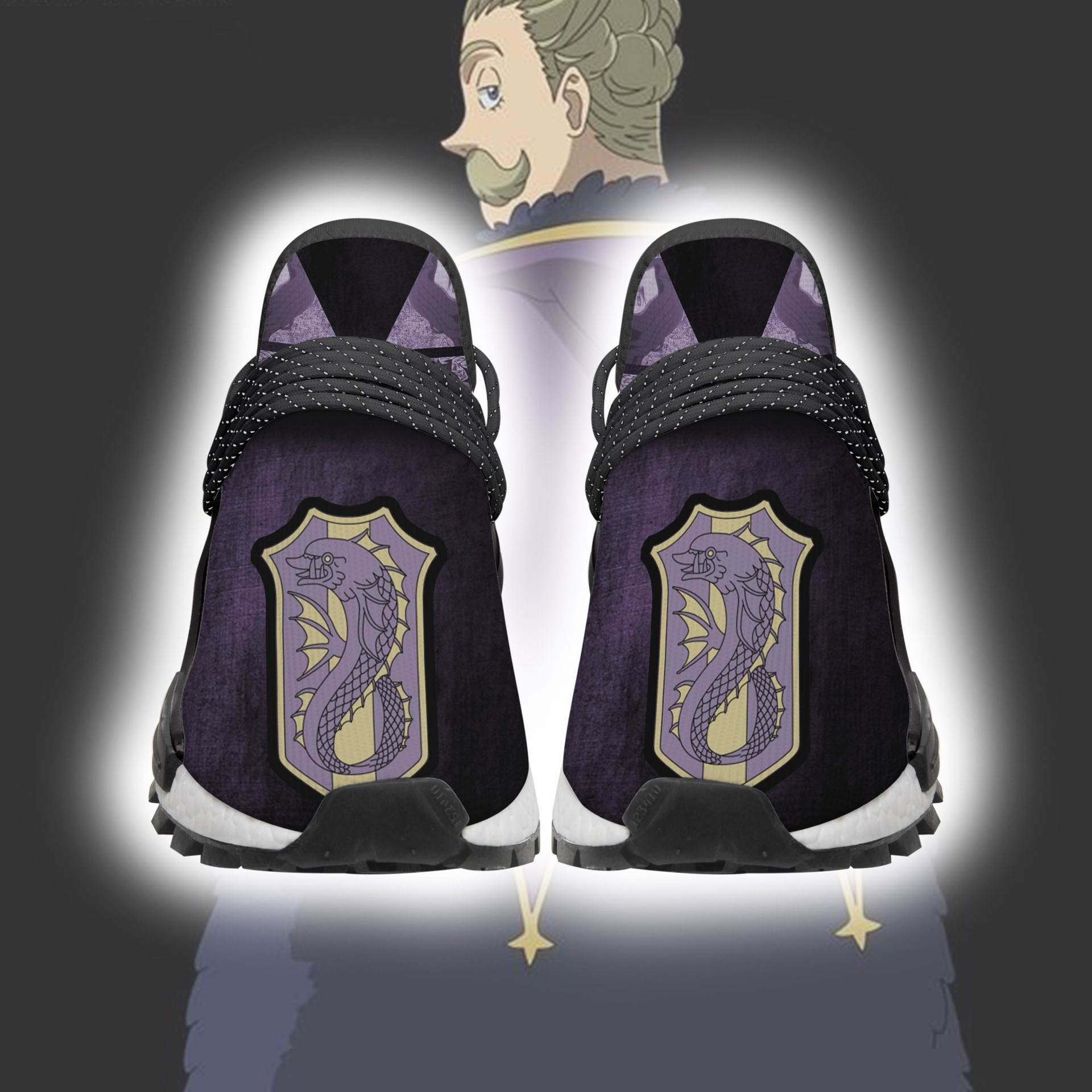 Purple Orca Shoes Magic Knight Black Clover Anime Sneakers - 2 - GearAnime