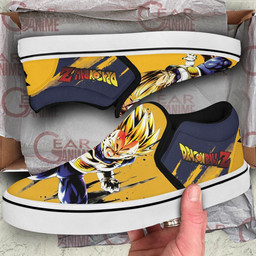 Vegeta Saiyan Slip On Sneakers Canvas Dragon Ball Custom Anime Shoes - 3 - GearAnime