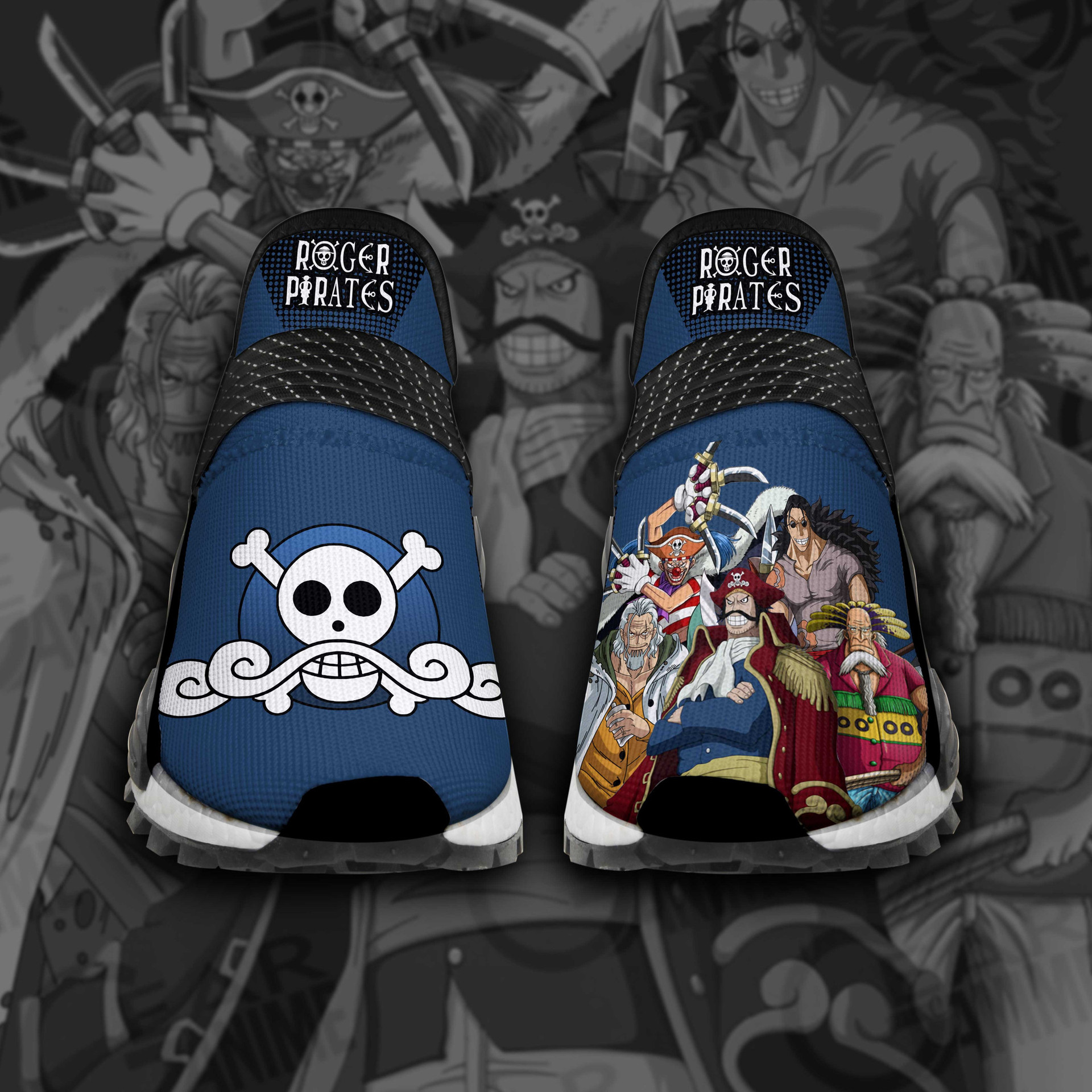 Roger Pirates Shoes One Piece Custom Anime Shoes TT12 - 1 - GearAnime