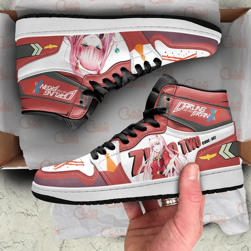 Code 002 Zero Two Sneakers Custom Darling In The Franxx Anime Shoes - 2 - GearAnime