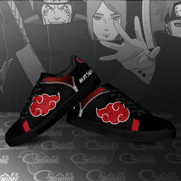 Akatsuki Cloud Skate Shoes Black Anime Custom Shoes PN09 - 4 - GearAnime
