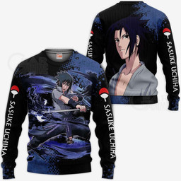 Uchiha Sasuke Hoodie Sweater Custom Anime Zip Jacket - 2 - GearAnime