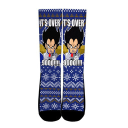 Vegeta Over 9000 Socks Ugly Dragon Ball Anime Socks Gift Idea - 2 - GearAnime