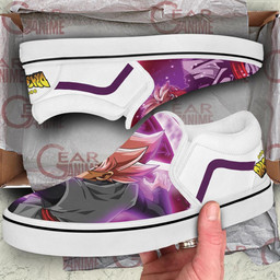 Goku Black Rose Slip On Sneakers Canvas Dragon Ball Custom Anime Shoes - 3 - GearAnime