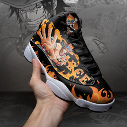 Portgas D Ace Sneakers Custom Anime One Piece Shoes - 4 - GearAnime