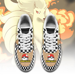 Poke Ninetales Sneakers Checkerboard Custom Pokemon Shoes - 2 - GearAnime