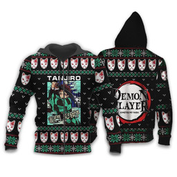 Tanjiro Kamado Ugly Christmas Sweater Demon Slayer Anime Xmas Custom Clothes - 2 - GearAnime