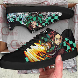 Tanjiro Sun & Water Breathing Skate Shoes Demon Slayer Anime Shoes - 2 - GearAnime