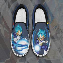 Vegeta Blue Slip On Sneakers Canvas Dragon Ball Custom Anime Shoes - 1 - GearAnime