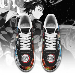 Tanjiro Water and Sun Air Force Shoes Custom Demon Slayer Anime Sneakers - 2 - GearAnime